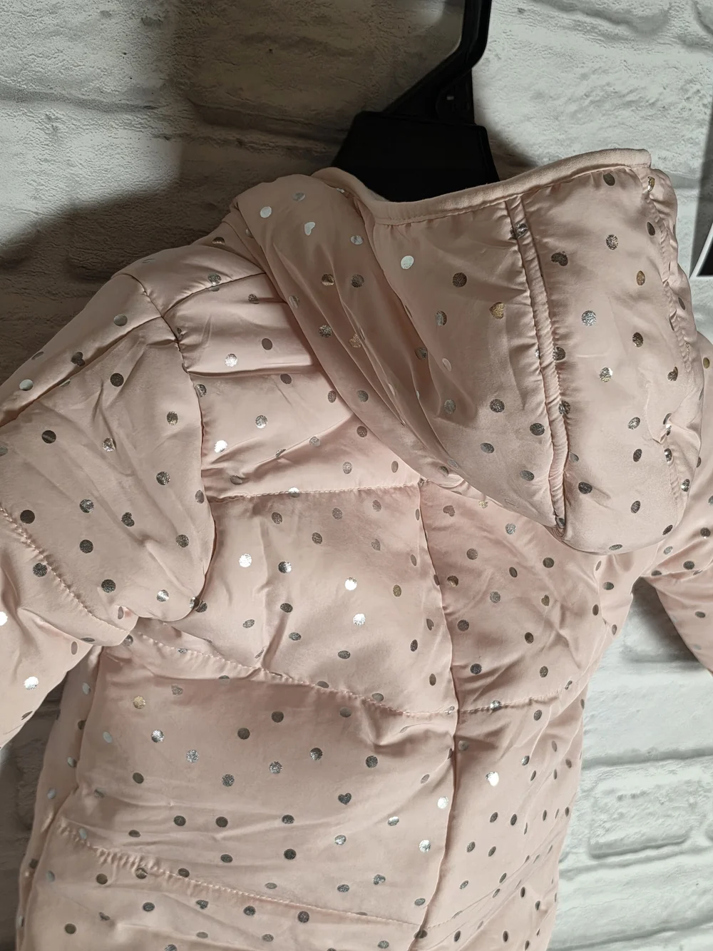 Carter's Light Pink Metallic Dot Puffer One-Piece Bunting